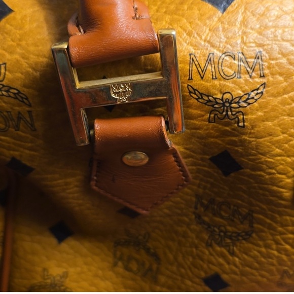 MCM cognac Crossbody Bag with Gold Accents - Picture 8 of 15